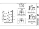 别墅弧形楼梯平面剖面CAD图图片1