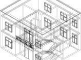 某二层别墅整体结构图方案图片1