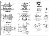 六角组合亭全套建筑设计CAD施工图图片1
