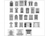 欧式传统建筑元素-窗台建筑设计CAD施工图图片1