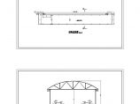 某圆弧顶双排自行车棚CAD施工详图图片1