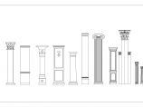 立面柱式建筑设计CAD施工图集图片1