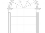 壁神构件拱门套系列总建筑设计CAD详图图片1