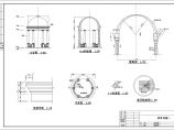 带有线脚详图的欧式凉亭建筑设计CAD施工图纸图片1