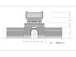 旅游区仿古山门建筑设计CAD施工图方案一图片1