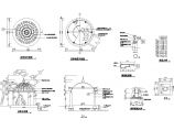 欧式铁花亭顶的凉亭建筑设计CAD施工图纸图片1