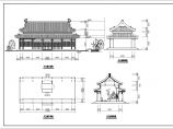 寺庙天王殿平立剖设计cad图，共一张图片1