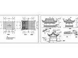 仿古四方亭建筑施工设计方案图（含效果图）图片1