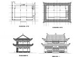 2层古庙（黄龙溪观音殿）建筑设计cad方案图（大院设计）图片1