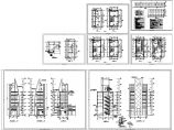 商业步行街六层塔楼楼梯CAD节点详图【平立剖面 塔楼立面 设计说明】图片1