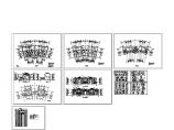 地中海风格别墅建筑施工CAD图纸，共7张图纸图片1