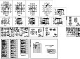 三层欧式风格别墅建筑施工图纸，dwg，共11张图纸图片1