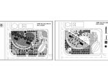 一套文化艺术广场方案规划园林总平面图草图2张图片1