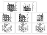 三层欧式私人别墅建筑方案图纸图片1