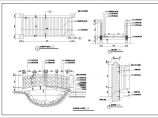 某带有厚防腐硬木板的广场木拱桥建筑设计施工图图片1