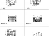 某199平方米三层联排中式风格别墅CAD图纸图片1