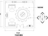 上海某私房菜馆装修设计CAD图图片1