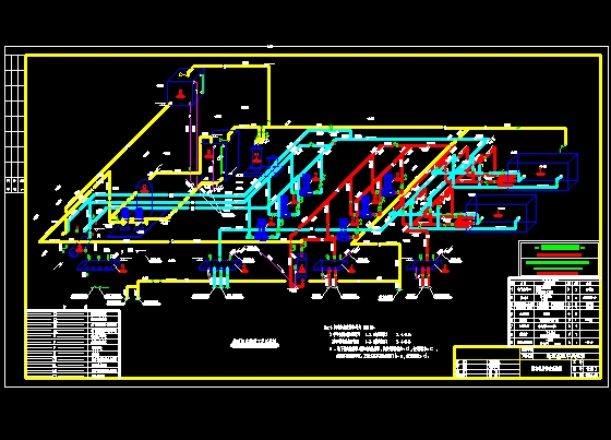 管道系统图的45度画法图片