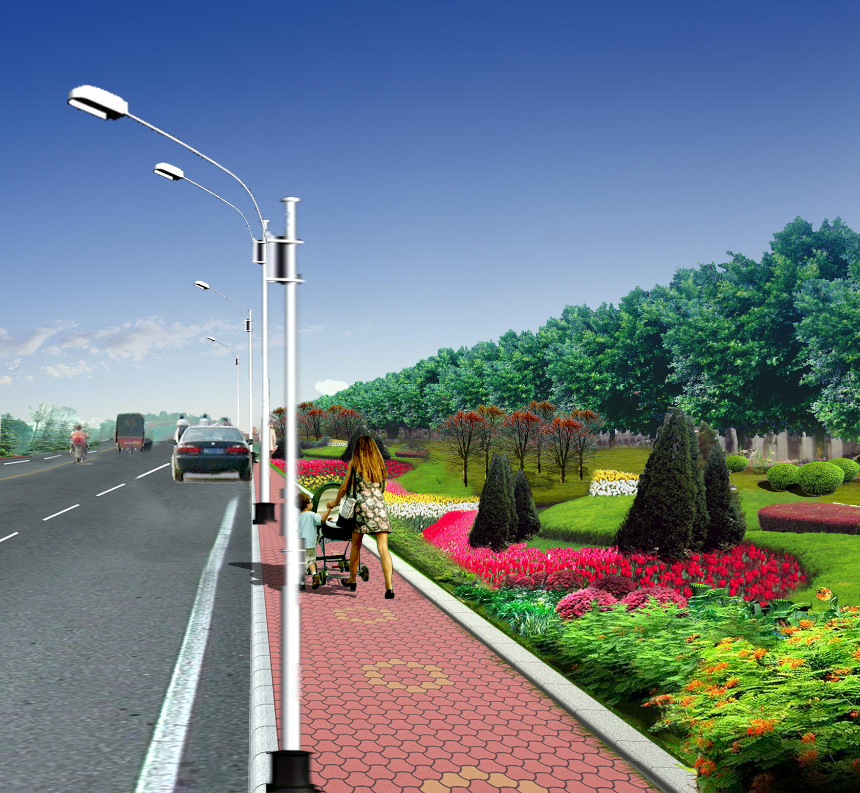 效果图  霸州道路绿化  相关专题:装修效果图 效果图 小高层效果图