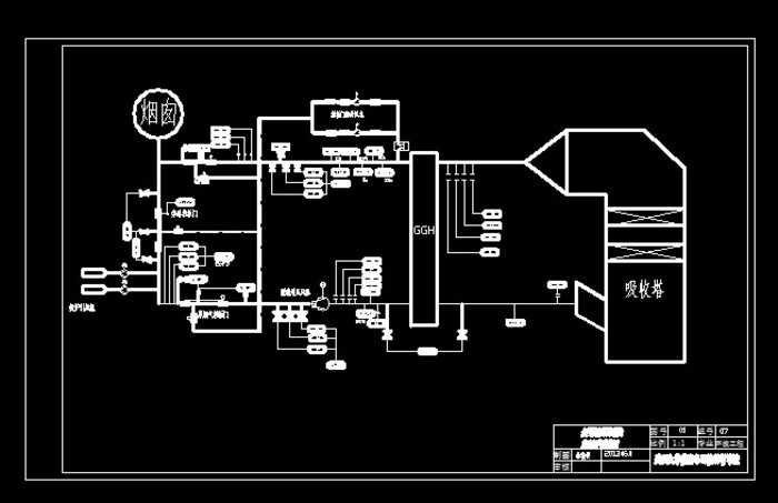 某工程脱硫烟气系统图大气污染课程设计