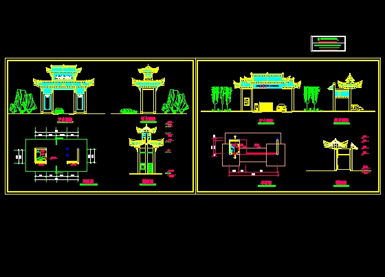 公园大门施工图纸