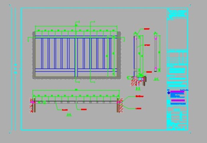 铁艺栏杆设计图纸