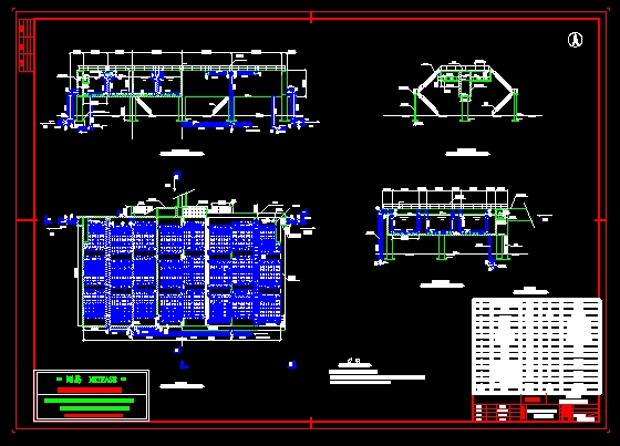 a段曝气池剖面图纸