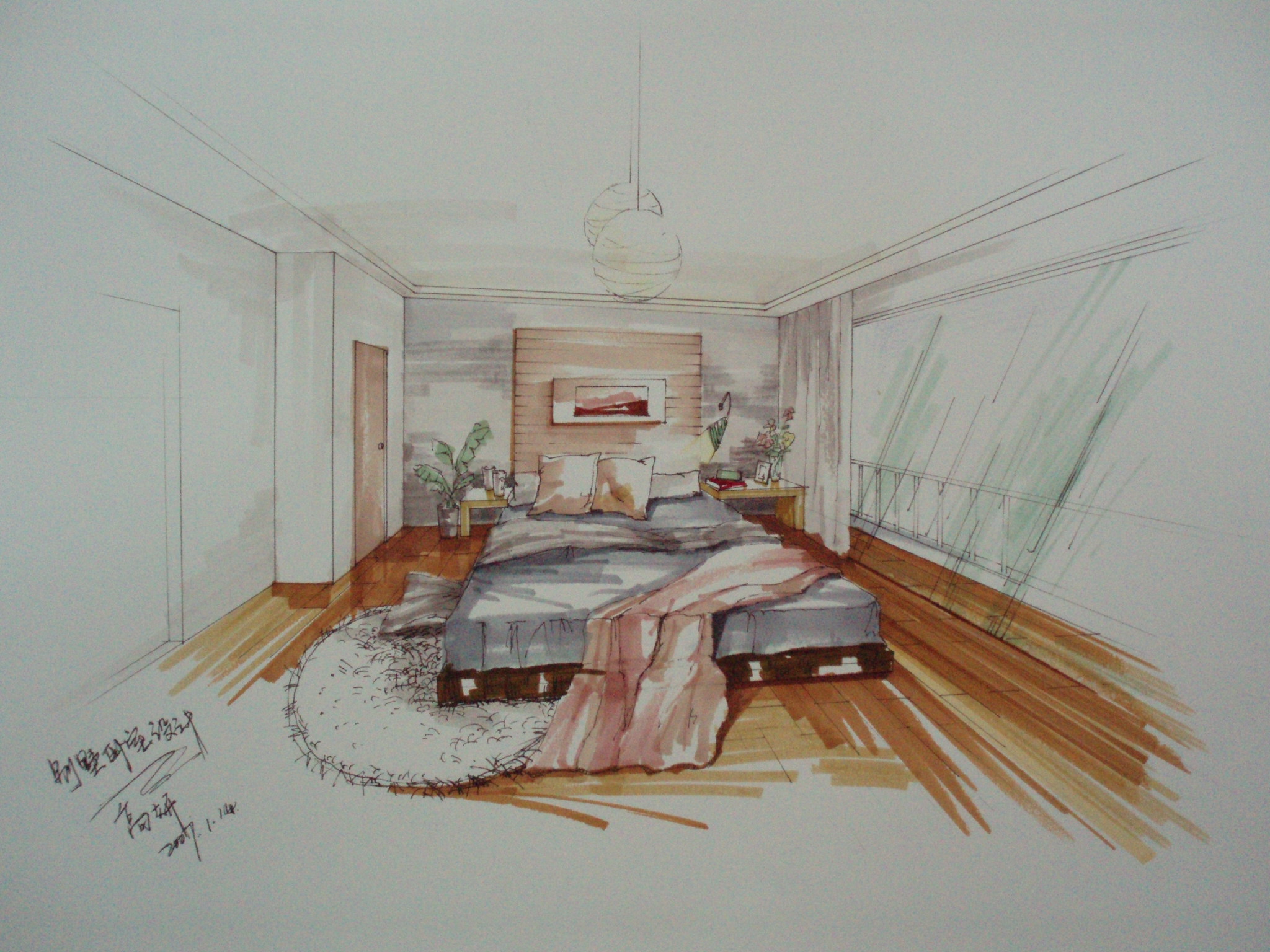 简单房间设计图手绘,卧室设计图手绘,手绘房间_大山谷图库