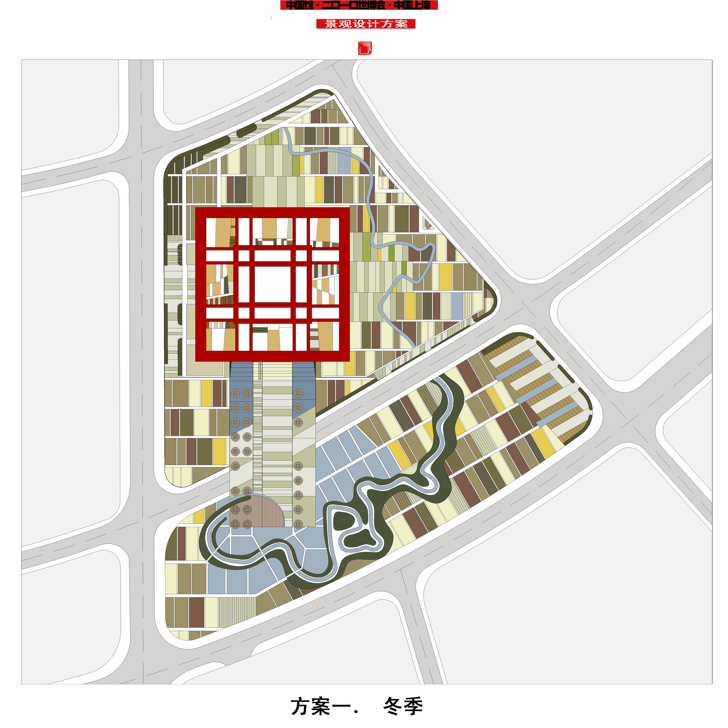 中国馆总平面图分析图片