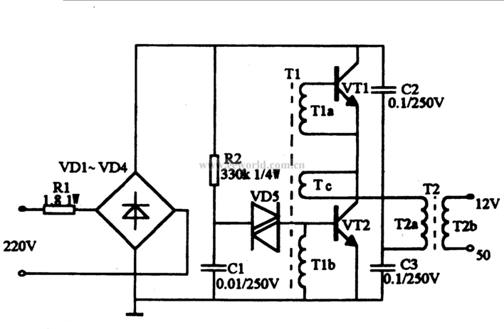 36w电子镇流器电路图图片