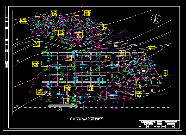 给水管道设计图 给水管网节点详图 市政给水管道设计