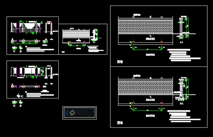 围墙的做法施工图_co土木在线图纸下载