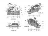 某地3层框架山地别墅建筑设计方案图图片1