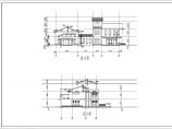B型住宅两层社区活动中心建筑方案设计cad图（平立面齐全）图片1