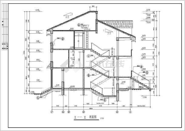 某地三层欧式错层别墅建筑方案设计图
