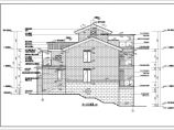 邓州湍河三层砖混结构别墅建筑设计施工图纸图片1