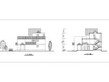 日式风格带屋顶花园三层中空新农村住宅建筑方案图图片1
