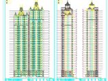 超高层框剪结构尖顶式知名地产点式住宅楼建筑设计cad施工图（知名院设计）图片1