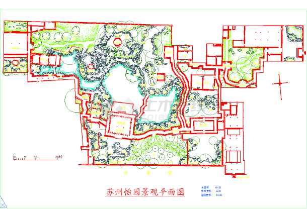 苏州古典园林景观设计平面图(cad)