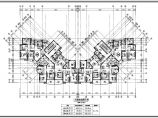高层住宅蝶形二梯三户型cad设计图（120、160平米）图片1