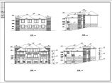 坡地双拼带车库层二层自建房屋建筑设计图图片1