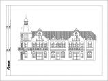 西式大型别墅建筑cad外立面设计施工图（欧式城堡风格）图片1