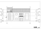 某小区徽派二层别墅建筑设计方案图图片1