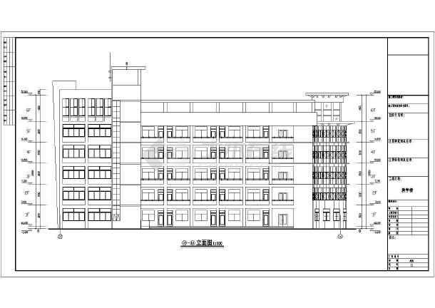 某中学6层框架结构教学楼建筑设计方案图纸