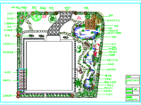 某地私人别墅庭院园林绿化设计总平面图图片1