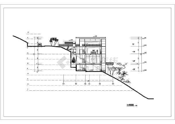 某地区四层山地现代别墅建筑设计方案