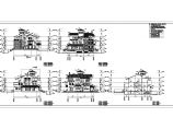 某地3层框架结构西班牙风格独栋别墅建筑方案图图片1