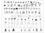 种类丰富的园林树木CAD立面素材图块设计大合集图片1