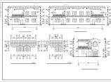 乡村风格带车库农村二层房屋建筑设计图（可做双拼）图片1