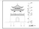 某地框架结构仿古四角攒尖重檐钟鼓楼方案图图片1